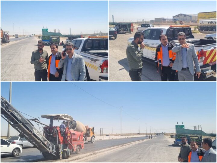 بهسازی آسفالت پل روگذر و سه‌راهی چغادک آغاز شد؛ گامی برای افزایش ایمنی تردد شهروندان